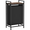 imageVASAGLE Laundry Hamper Laundry Basket Laundry Sorter with 3 PullOut and Removable Bags Shelf Metal Frame 3 x 10 Gallons 38L 364 x 13 x 284 Inches Black and Gray UBLH301G01Black  Rustic Brown