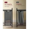 imageVASAGLE Laundry Hamper Laundry Basket Laundry Sorter with 3 PullOut and Removable Bags Shelf Metal Frame 3 x 10 Gallons 38L 364 x 13 x 284 Inches Black and Gray UBLH301G01Black  Gray