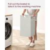 imageVASAGLE Laundry Hamper Laundry Basket Laundry Sorter with 3 PullOut and Removable Bags Shelf Metal Frame 3 x 10 Gallons 38L 364 x 13 x 284 Inches Black and Gray UBLH301G01White