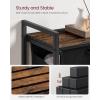 imageVASAGLE Laundry Hamper Laundry Basket Laundry Sorter with 3 PullOut and Removable Bags Shelf Metal Frame 3 x 10 Gallons 38L 364 x 13 x 284 Inches Black and Gray UBLH301G01Black  Rustic Brown