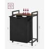imageVASAGLE Laundry Hamper Laundry Basket Laundry Sorter with 3 PullOut and Removable Bags Shelf Metal Frame 3 x 10 Gallons 38L 364 x 13 x 284 Inches Black and Gray UBLH301G01Black  Rustic Brown