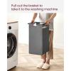 imageVASAGLE Laundry Hamper Laundry Basket Laundry Sorter with 3 PullOut and Removable Bags Shelf Metal Frame 3 x 10 Gallons 38L 364 x 13 x 284 Inches Black and Gray UBLH301G01Black  Gray
