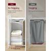 imageVASAGLE Laundry Hamper Laundry Basket Laundry Sorter with 3 PullOut and Removable Bags Shelf Metal Frame 3 x 10 Gallons 38L 364 x 13 x 284 Inches Black and Gray UBLH301G01White  Light Gray