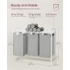 imageVASAGLE Laundry Hamper Laundry Basket Laundry Sorter with 3 PullOut and Removable Bags Shelf Metal Frame 3 x 10 Gallons 38L 364 x 13 x 284 Inches Black and Gray UBLH301G01Dove Gray