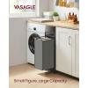 imageVASAGLE Laundry Hamper Laundry Basket Laundry Sorter with 3 PullOut and Removable Bags Shelf Metal Frame 3 x 10 Gallons 38L 364 x 13 x 284 Inches Black and Gray UBLH301G01Gray  Charcoal Gray