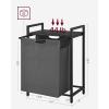 imageVASAGLE Laundry Hamper Laundry Basket Laundry Sorter with 3 PullOut and Removable Bags Shelf Metal Frame 3 x 10 Gallons 38L 364 x 13 x 284 Inches Black and Gray UBLH301G01Black  Gray