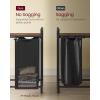 imageVASAGLE Laundry Hamper Laundry Basket Laundry Sorter with 3 PullOut and Removable Bags Shelf Metal Frame 3 x 10 Gallons 38L 364 x 13 x 284 Inches Black and Gray UBLH301G01Black  Rustic Brown