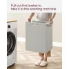 imageVASAGLE Laundry Hamper Laundry Basket Laundry Sorter with 3 PullOut and Removable Bags Shelf Metal Frame 3 x 10 Gallons 38L 364 x 13 x 284 Inches Black and Gray UBLH301G01White