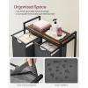 imageVASAGLE Laundry Hamper Laundry Basket Laundry Sorter with 3 PullOut and Removable Bags Shelf Metal Frame 3 x 10 Gallons 38L 364 x 13 x 284 Inches Black and Gray UBLH301G01Gray  Rustic Brown