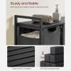 imageVASAGLE Laundry Hamper Laundry Basket Laundry Sorter with 3 PullOut and Removable Bags Shelf Metal Frame 3 x 10 Gallons 38L 364 x 13 x 284 Inches Black and Gray UBLH301G01Black  Gray