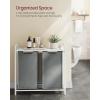 imageVASAGLE Laundry Hamper Laundry Basket Laundry Sorter with 3 PullOut and Removable Bags Shelf Metal Frame 3 x 10 Gallons 38L 364 x 13 x 284 Inches Black and Gray UBLH301G01White  Light Gray