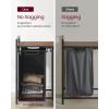 imageVASAGLE Laundry Hamper Laundry Basket Laundry Sorter with 3 PullOut and Removable Bags Shelf Metal Frame 3 x 10 Gallons 38L 364 x 13 x 284 Inches Black and Gray UBLH301G01Gray  Rustic Brown