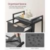 imageVASAGLE Laundry Hamper Laundry Basket Laundry Sorter with 3 PullOut and Removable Bags Shelf Metal Frame 3 x 10 Gallons 38L 364 x 13 x 284 Inches Black and Gray UBLH301G01Black  Gray