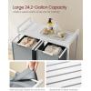 imageVASAGLE Laundry Hamper Laundry Basket Laundry Sorter with 3 PullOut and Removable Bags Shelf Metal Frame 3 x 10 Gallons 38L 364 x 13 x 284 Inches Black and Gray UBLH301G01White  Light Gray