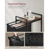 imageVASAGLE Laundry Hamper Laundry Basket Laundry Sorter with 3 PullOut and Removable Bags Shelf Metal Frame 3 x 10 Gallons 38L 364 x 13 x 284 Inches Black and Gray UBLH301G01Black  Rustic Brown