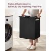 imageVASAGLE Laundry Hamper Laundry Basket Laundry Sorter with 3 PullOut and Removable Bags Shelf Metal Frame 3 x 10 Gallons 38L 364 x 13 x 284 Inches Black and Gray UBLH301G01Black  Rustic Brown