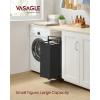 imageVASAGLE Laundry Hamper Laundry Basket Laundry Sorter with 3 PullOut and Removable Bags Shelf Metal Frame 3 x 10 Gallons 38L 364 x 13 x 284 Inches Black and Gray UBLH301G01Black  Rustic Brown