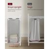 imageVASAGLE Laundry Hamper Laundry Basket Laundry Sorter with 3 PullOut and Removable Bags Shelf Metal Frame 3 x 10 Gallons 38L 364 x 13 x 284 Inches Black and Gray UBLH301G01Dove Gray