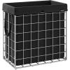 imageSONGMICS Laundry Hamper 238 Gal 90L Laundry Basket Collapsible Clothes Hamper Black and White ULCB190W01Silver  Classic Black