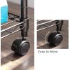 imageSONGMICS 3 Tier Wide Printer Stand with Wheels Rolling Printer Table Cart with Metal Storage Shelf for Home and Office 161 x 122 x 15 Inches Black ULGR301B01Black