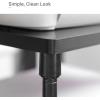 imageSONGMICS 3 Tier Wide Printer Stand with Wheels Rolling Printer Table Cart with Metal Storage Shelf for Home and Office 161 x 122 x 15 Inches Black ULGR301B01Black