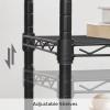 imageSONGMICS 3 Tier Wide Printer Stand with Wheels Rolling Printer Table Cart with Metal Storage Shelf for Home and Office 161 x 122 x 15 Inches Black ULGR301B01Black