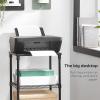 imageSONGMICS 3 Tier Wide Printer Stand with Wheels Rolling Printer Table Cart with Metal Storage Shelf for Home and Office 161 x 122 x 15 Inches Black ULGR301B01Black