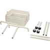 imageSONGMICS 3Tier Metal Rolling Cart Utility Cart Kitchen Cart with Adjustable Shelves Storage Trolley with 2 Brakes Easy Assembly for Kitchen Office Bathroom Black UBSC60BBeige