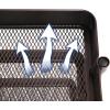imageSONGMICS 3Tier Metal Rolling Cart Utility Cart Kitchen Cart with Adjustable Shelves Storage Trolley with 2 Brakes Easy Assembly for Kitchen Office Bathroom Black UBSC60BBronze