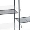 imageSONGMICS 3Tier Storage Rack Bathroom Shelf Extendable Plant Stand with Adjustable Shelf for Bathroom Living Room Balcony Kitchen Black UBSC33BKBlack