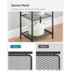 imageSONGMICS 3Tier Storage Rack Bathroom Shelf Extendable Plant Stand with Adjustable Shelf for Bathroom Living Room Balcony Kitchen Black UBSC33BKBlack