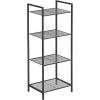 imageSONGMICS 3Tier Storage Rack Bathroom Shelf Extendable Plant Stand with Adjustable Shelf for Bathroom Living Room Balcony Kitchen Black UBSC33BKBlack