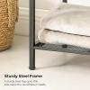 imageSONGMICS 3Tier Storage Rack Bathroom Shelf Extendable Plant Stand with Adjustable Shelf for Bathroom Living Room Balcony Kitchen Black UBSC33BKBlack