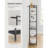 imageSONGMICS 3Tier Storage Rack Bathroom Shelf Extendable Plant Stand with Adjustable Shelf for Bathroom Living Room Balcony Kitchen Black UBSC33BKBlack