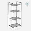 imageSONGMICS 3Tier Storage Rack Bathroom Shelf Extendable Plant Stand with Adjustable Shelf for Bathroom Living Room Balcony Kitchen Black UBSC33BKBlack