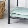 imageSONGMICS 3Tier Storage Rack Bathroom Shelf Extendable Plant Stand with Adjustable Shelf for Bathroom Living Room Balcony Kitchen Black UBSC33BKBlack