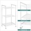 imageSONGMICS 3Tier Storage Rack Bathroom Shelf Extendable Plant Stand with Adjustable Shelf for Bathroom Living Room Balcony Kitchen Black UBSC33BKWhite
