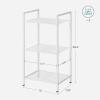 imageSONGMICS 3Tier Storage Rack Bathroom Shelf Extendable Plant Stand with Adjustable Shelf for Bathroom Living Room Balcony Kitchen Black UBSC33BKWhite