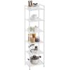 imageSONGMICS 3Tier Storage Rack Bathroom Shelf Extendable Plant Stand with Adjustable Shelf for Bathroom Living Room Balcony Kitchen Black UBSC33BKWhite