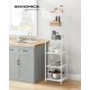 imageSONGMICS 3Tier Storage Rack Bathroom Shelf Extendable Plant Stand with Adjustable Shelf for Bathroom Living Room Balcony Kitchen Black UBSC33BKWhite