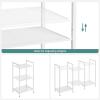 imageSONGMICS 3Tier Storage Rack Bathroom Shelf Extendable Plant Stand with Adjustable Shelf for Bathroom Living Room Balcony Kitchen Black UBSC33BKWhite