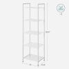 imageSONGMICS 3Tier Storage Rack Bathroom Shelf Extendable Plant Stand with Adjustable Shelf for Bathroom Living Room Balcony Kitchen Black UBSC33BKWhite