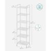 imageSONGMICS 3Tier Storage Rack Bathroom Shelf Extendable Plant Stand with Adjustable Shelf for Bathroom Living Room Balcony Kitchen Black UBSC33BKWhite