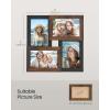 imageSONGMICS 4x6 Collage Picture Frames Family Photo Collage Frame Set of 4 for Wall Decor Glass Front Wall Hanging or Tabletop Pale GoldAsh Black  Rustic Brown