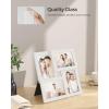 imageSONGMICS 4x6 Collage Picture Frames Family Photo Collage Frame Set of 4 for Wall Decor Glass Front Wall Hanging or Tabletop Pale GoldCloud White