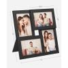 imageSONGMICS 4x6 Collage Picture Frames Family Photo Collage Frame Set of 4 for Wall Decor Glass Front Wall Hanging or Tabletop Pale GoldInk Black