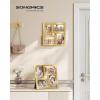 imageSONGMICS 4x6 Collage Picture Frames Family Photo Collage Frame Set of 4 for Wall Decor Glass Front Wall Hanging or Tabletop Pale GoldPale Gold