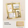 imageSONGMICS 4x6 Collage Picture Frames Family Photo Collage Frame Set of 4 for Wall Decor Glass Front Wall Hanging or Tabletop Pale GoldPale Gold
