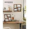 imageSONGMICS 4x6 Collage Picture Frames Family Photo Collage Frame Set of 4 for Wall Decor Glass Front Wall Hanging or Tabletop Pale GoldRustic Brown
