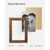 imageSONGMICS 4x6 Collage Picture Frames Family Photo Collage Frame Set of 4 for Wall Decor Glass Front Wall Hanging or Tabletop Pale GoldRustic Brown